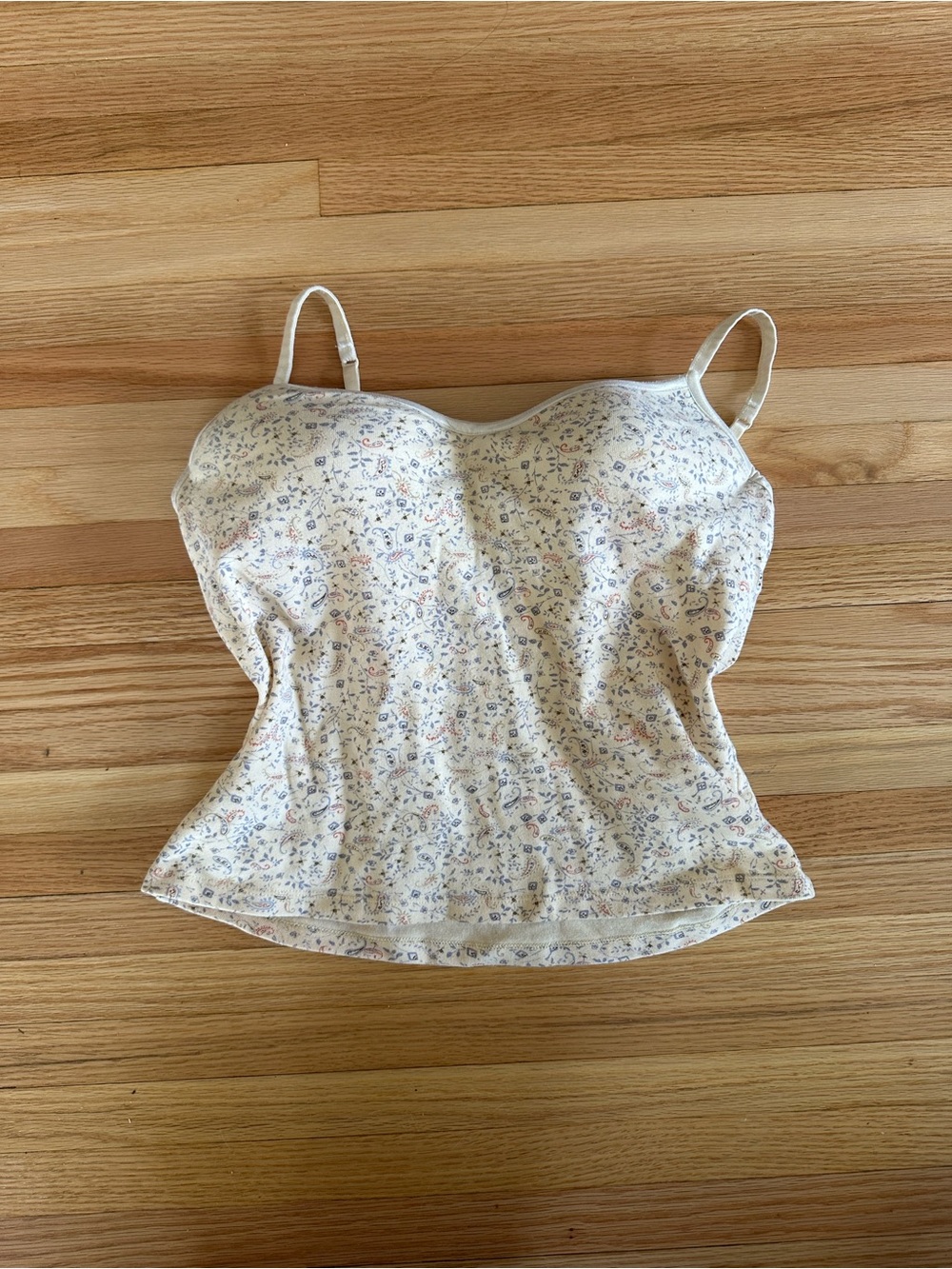 Vintage Floral Tank With Built In Bra